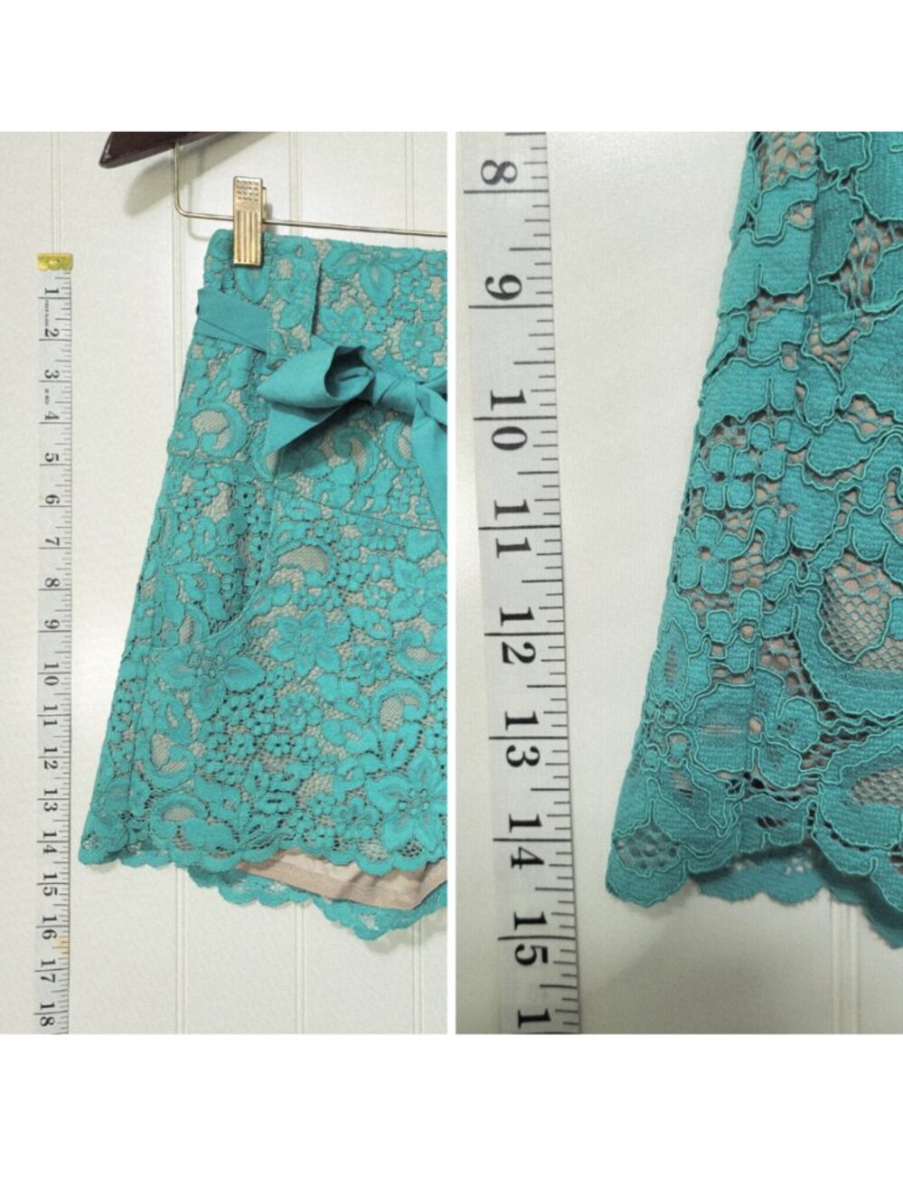 Guess by Marciano Boho Festival Soft Girl High Waisted Lace Belted Pockets Short - Picture 9 of 11